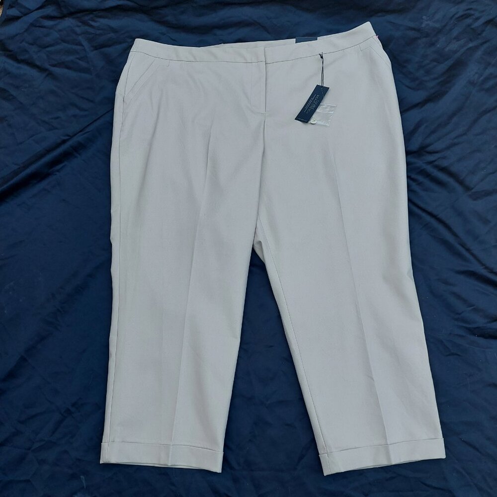 Lane Bryant Women’s The Lena Pants Size 24 Crop Moderately Curvy Tan NWT